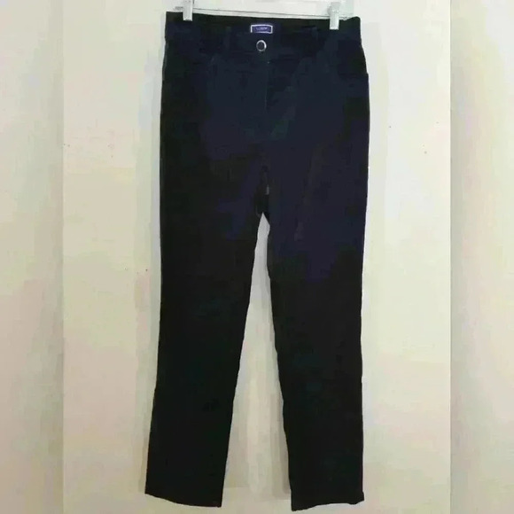 J. Crew Women's Black Velvet City Fit Straight  Pants SIZE 8 - Picture 1 of 4